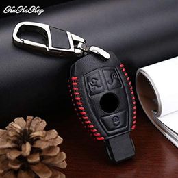 Red Line Car Key Case Cover For Mercedes Benz W203 W210 W211 AMG C E CLS CLK CLA SLK Key Shell Fob car accessories221r