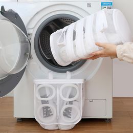 Laundry Bags Zipper Mesh Bag Household Antideformation Washing Machine Shoes Airing Dry Tool Underwear Bra 230721