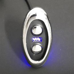 Furniture Parts 5 Prong Plug 2 Button Remote Hand Control Handset with USB Phone Charge and Blue Light for Electric Recliner Sofa 254T