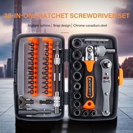 Screwdrivers Mini Screwdriver Set 38 32 In 1 Home Tool For Repair Multi Bits Ratcheting Sets With Ratchet Wrench Kit 230721