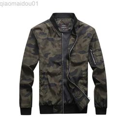 Men's Jackets Quality Men's Camouflage Zipper Jackets Male Coats Camo Bomber Jacket Mens Hip Brand Clothing Autumn Outwear Plus Size M-7XL L230721