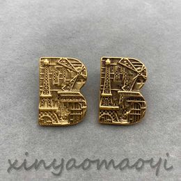 Geometric letters French landmark designer earrings earrings drop earrings, high quality high version, gold luxury brand exquisite earrings