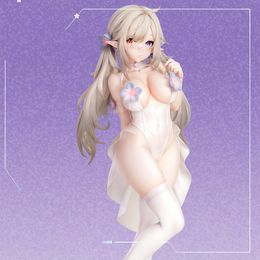 Anime Manga 25CM Bfull JAPAN Anime Pure White Elf Pvc Action Figure Decoration Japanese Anime Collection toys Hentai model doll gift