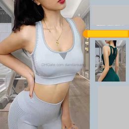 women Seamless yoga outfit gym workout exercise underwear padded Bra Lady running training cycling Sport backless Bras high quality fashion Vest