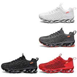 2023 Flying woven fish scale blade athleisure shoes men black red grey white outdoor for all terrains color4