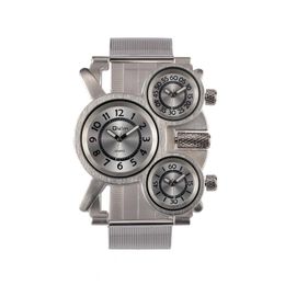 Three Time Display Quartz Mens Military Army Sport Wrist Watch latest trend high quality design fashion watch 2018314p