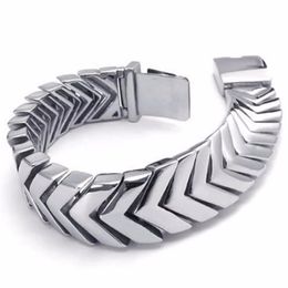 cool mens silver bracelets jewelry heavy wide 316l stainless steel bracelet men biker chain bracelet NB19267k