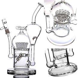 JM Air Flow Sci Glass Bongs Hookahs Bubbler Water Pipe with Sprinkler Arm Tree Diffused Perc Oil Rigs 14mm Joint Smoking Accessories