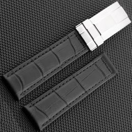 High quality men Black Brown Orange Bamboo grain Genuine Leather watch strap for ROL 20mm genuine leather Watch Band228k