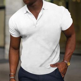 Men's Polos Men'S Polo Shirt Sports Male T-Shirt Summer Slim Short Sleeve Tshirts Casual Golf Shirts Everyday Man Button Up Clothing 230720