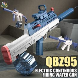 Gun Toys QBZ95 Water Gun Electric M416 Pistol Shooting Toy Full Automatic Outdoor Beach Gun Summer Water Beach Swimming Pool Toy For Kids 230720