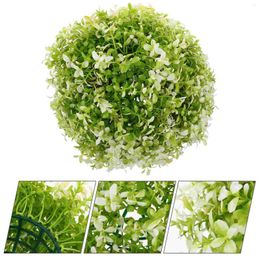 Decorative Flowers Green Leaves Balls Fake Pendant Plastic Topiary Ceiling Ornament Artificial Grass