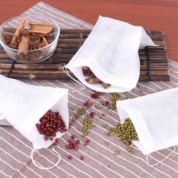 Storage Bags IN STOCK 400PCs Disposable Tea Empty Teabags String Heat Seal Filter Paper Loose Non-woven Fabric For246u