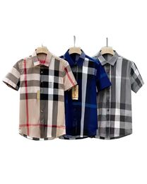 Summer designer new short sleeve shirt Men's classic Babo Cheque pocket half sleeve shirt