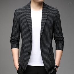 Men's Suits Spring And Autumn Suit High-End Brand Trend Stripes Fashion Casual Business Jacket Men