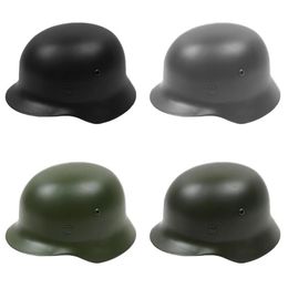 M35 Steel Helmet Protective Helmet Stainless Steel With Leather Lining For Men German War Hard Hat Outdoor Activities253Z