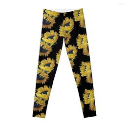 Active Pants Sunflowers Leggings Fitness Women's Gym Clothes Sportswear