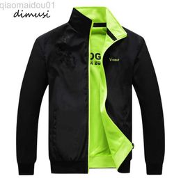 Men's Jackets DIMUSI Autumn Men's Bomber Jacket Fashion Male Hip Hop Double-sided Wear Jacket Casual Outwear Windbreaker Pilot Coats Clothing L230721