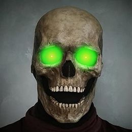 2Pcs Halloween Full Head Skull Mask 3d Skeleton Horror Latex Mask Cosplay Party Decor 2022 Skull Helmet Costume Props for Adults