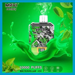 MRVI COMING 10000 10K Disposable Vape Pen E Cigarette Device With 650mAh Battery 19ml Pod Prefilled Catridge rechargeable screen show original