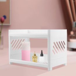 Storage Boxes Tray Bathroom Holder Kawaii Folding Shelf Desk Toiletry Organiser Plastic Accessories Student Desktop