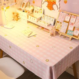 Table Cloth Waterproof Oil-proof Wash-free Scald-proof Desk Ins Student Lovely Girl Heart Online Celebrity Dining Pvc Mat