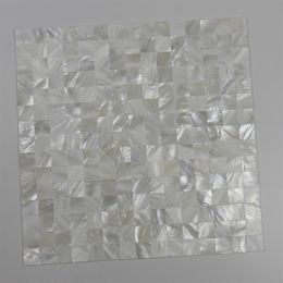 20x20mm white Colour Mother Of Pearl shell mosaic seamless tile mesh backer Bathroom wall tile #MS1232890