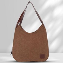 Evening Bags Women Tote Bag Canvas Multi-pocket Shoulder Casual Large Capacity Solid Colour Zipper Top-handle Handbag