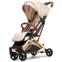 Stroller can sit reclining lightweight two-way high landscape folding shock-absorbing born baby stroller 211104328b