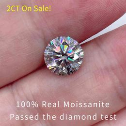 Big 2CT 8mm Real Color D VVS1 3EX Cut Loose Diamond Stone Whole Moissanite For Ring Fine Jewelry253T