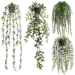 Decorative Flowers Simulated Green Plants Hanging Potted Nordic Style Home Tabletop Decorations Bonsai Outdoor Garden Wall Decoratio