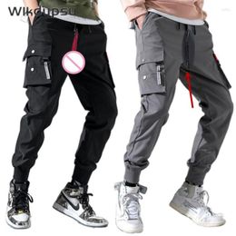 Men's Pants Sexy Invisible Double Zippers Open Crotch Jogger Men Tactical Sportswear Harem Jogging Cargo Trousers Plus Size Y2k