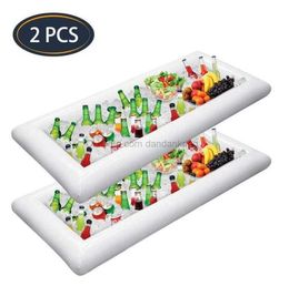 Inflatable Serving Bar Salad Ice Tray Food Drink Containers swim pool water floats beer bucket- BBQ Picnic Pools Party Supplies inflatable Buffet Luau Cooler