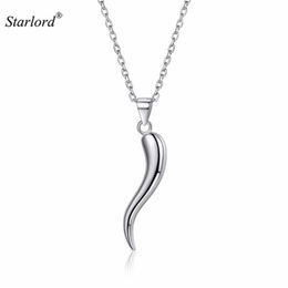 Pendant Necklaces Italian Horn Necklace 925 Sterling Silver 18 Cable Chain Cornicello Cornetto Amulet Jewellery P13274B321G