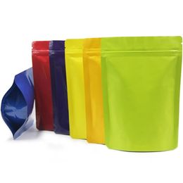 8 Colours standing bottom zip lock mylar Aluminium foil packing bag zipper seal package storage pouch quality food packaging ba281j