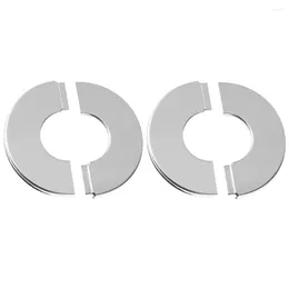 Kitchen Faucets 2 Pcs Hole Stainless Steel Trim Shower Flange Replacement Cover Wall Pipe Split Escutcheon Plate Slap Cap Plumbing