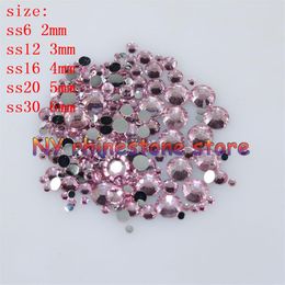 1000-10000pcs bag 2-6mm Light pipk Resin Crystal Rhinestones FlatBack Super Glitter Nail Art Wedding Decoration Applique Non Fi304n