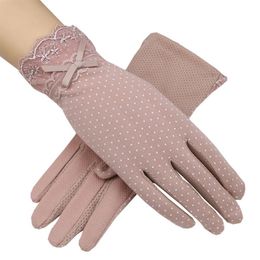 Driving sunscreen and antiskid gloves women's thin summer riding elastic sunshade riding Summer Cotton spring and autumn touc245m