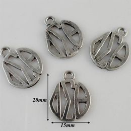 Charms Whole- 20pcs a lot antique silver plated greek letter Sorority delta sigma theta connector&pendant Factory e282F