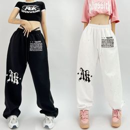 Womens Pants Capris Vintage Y2K Track Pants Women Harajuku Hip Hop Streetwear Gothic Letter Print Jogging Sweatpants Oversize Hippie Sports Trousers 230720