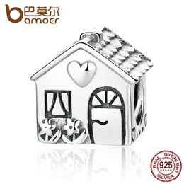 Pandora Style Authentic 925 Sterling Silver Love Heart House Charms Fit BME Bracelets Families Gift Fine Jewelry PAS341205s