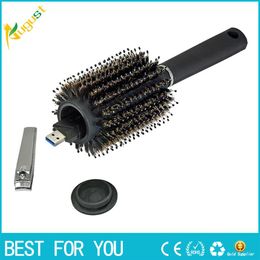 Hair Brush Black Stash Safe Diversion Secret Security Hairbrush Hidden Valuables Hollow Container for Home Security Secret storage243U