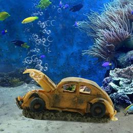 Aquarium Resin Decoration Imitating Car Waste Bubble Stone Oxygen Pump Fish Tank Landscape Decoration Decorations237L