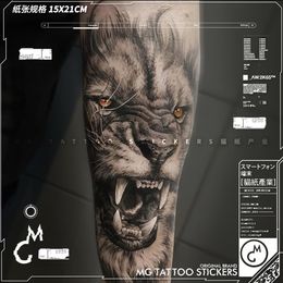 Lasting Tattoo for Woman Men Fake Tattoo Waterproof Lion Tattoo Stickers Fashion Arm Tattoo New Animal Temporary Tattoos