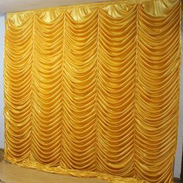 White 3m 6m Ice Knit Pleated Swag Backdrop Curtain 1PCS MOQ With For Wedding Banquet el Use2896