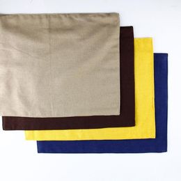 Table Napkin Fabric Linen Placemat Heat Insulation Mat Dining Kids Solid 4 Colours Placemats