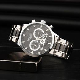 LONGBO Top Brand Luxury Men Watches Full Steel Band Waterproof Date Week Quartz Watch Men Casual Wristwatch Relogio Masculino229V