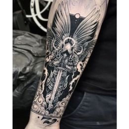 Goth Fallen Angel Tattoo Stickers Wings Gothic Waterproof Long-lasting Temporary Tattoo Hot Girl Y2k Fake Tattoo for Woman