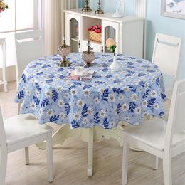 Flowers Printing Premium Plastic Picnic Tablecloth 70 8 Inch Round Table Cloth PVC Table Cover for Wedding or Party309k