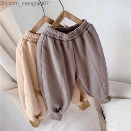 Trousers Children Lamb Cashmere Pants Thick Warm Fleece Kids Winter Clothes Boys Girls Trousers For Baby Girls Woollen Loose Pants 210303 Z230721